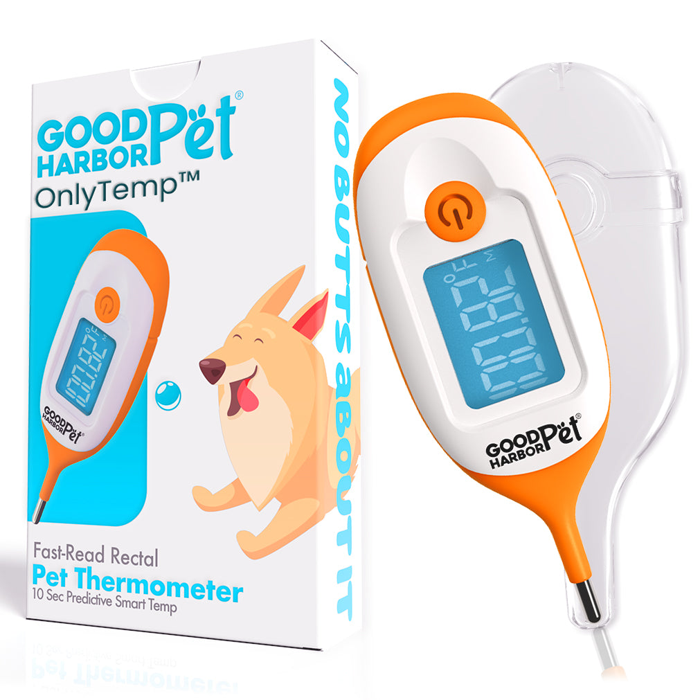 Good Harbor Pet - OnlyTemp Ultra-Fast 10S Read, IP55 Water Resistant - Precision Rectal Thermometer for Pets